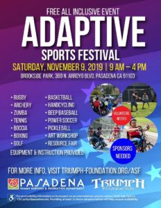 Image of a flyer for the Adaptive Sports Festival